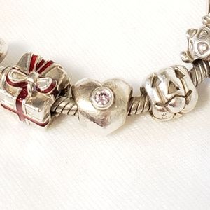 Pandora Pink Sparkling Heart Charm